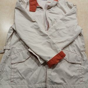 Alan Flusser Golf Cream and Rust Zip-Front Jacket
